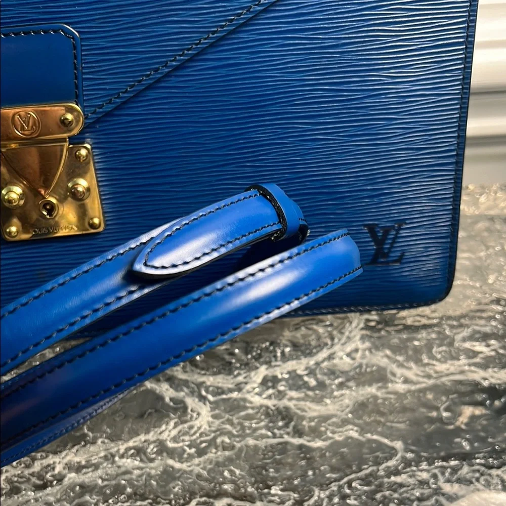 Authentic Louis Vuitton Blue Laptop Bag or Briefcase